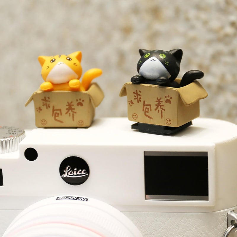 MENGSOOD Camera Hot Shoe Cover, Cute Cap and Protector Compatible with Sony Fujifilm Fuji Canon Nikon Pentax Leical Panasonic (2pcs Cats) - Image 1